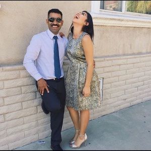 Black with gold accent dress!